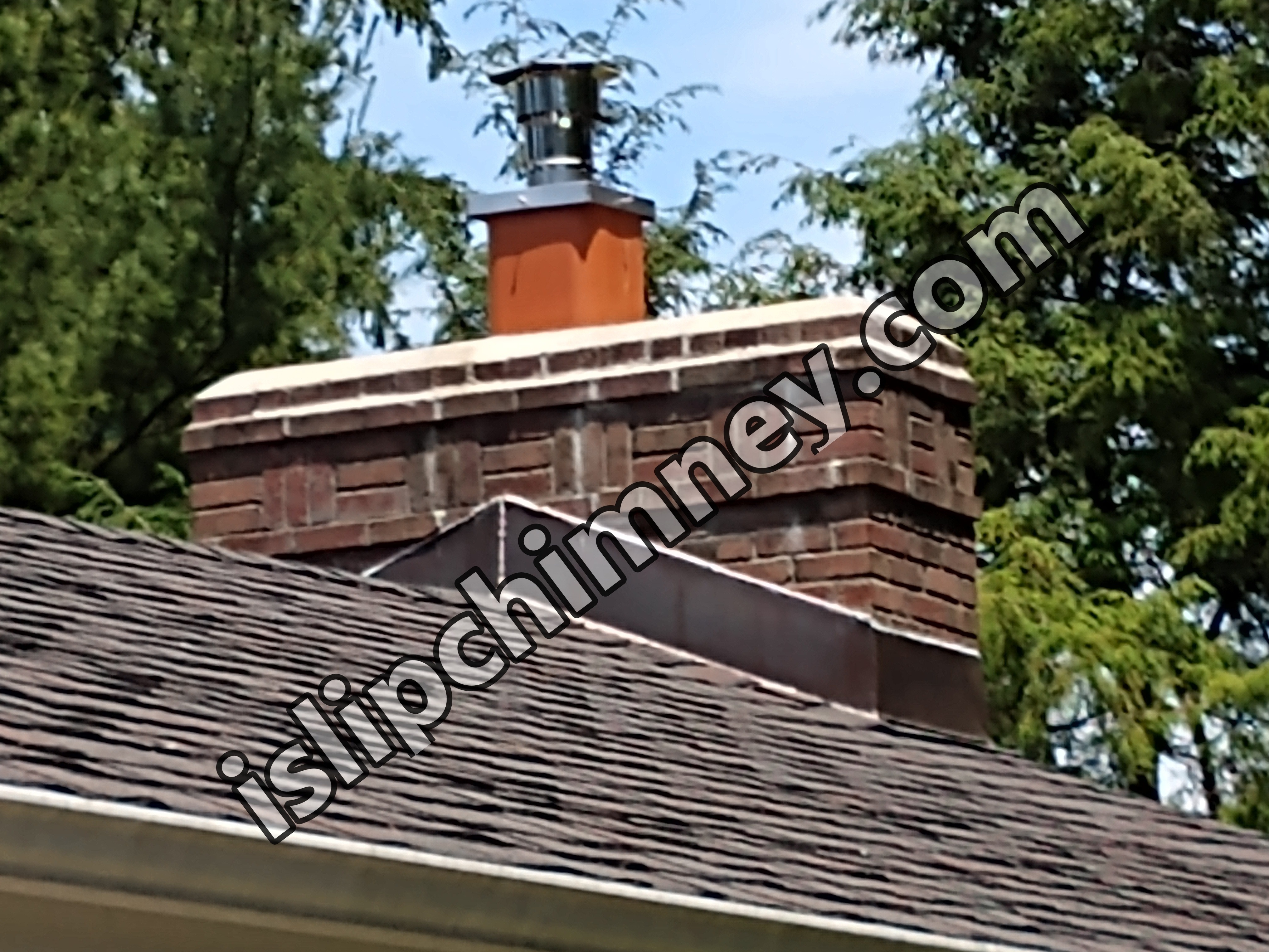Stainless steel chimney cap with animal guard in Islip, New York