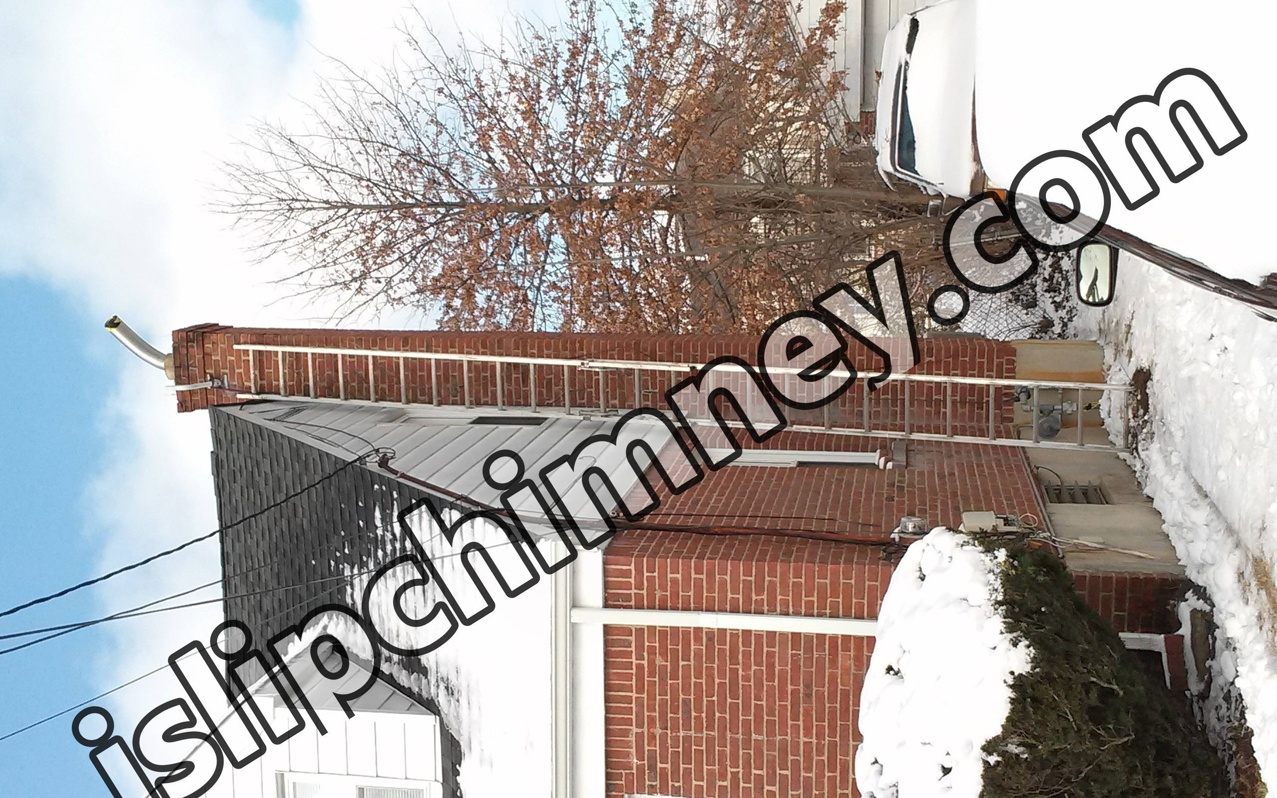 Stainless steel chimney liner installation in Islip, NY